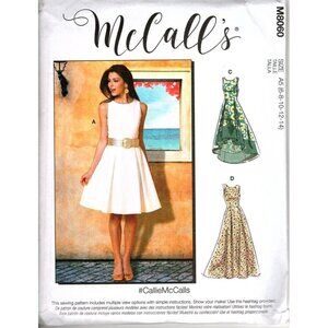 McCall's M8060 Misses 6 to 14 Maxi, Hi-Lo Dresses Uncut Sewing Pattern New